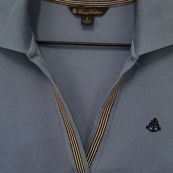 Brooks Brothers Steel Blue Polo Collar Mini Dress - Picture 4 of 7
